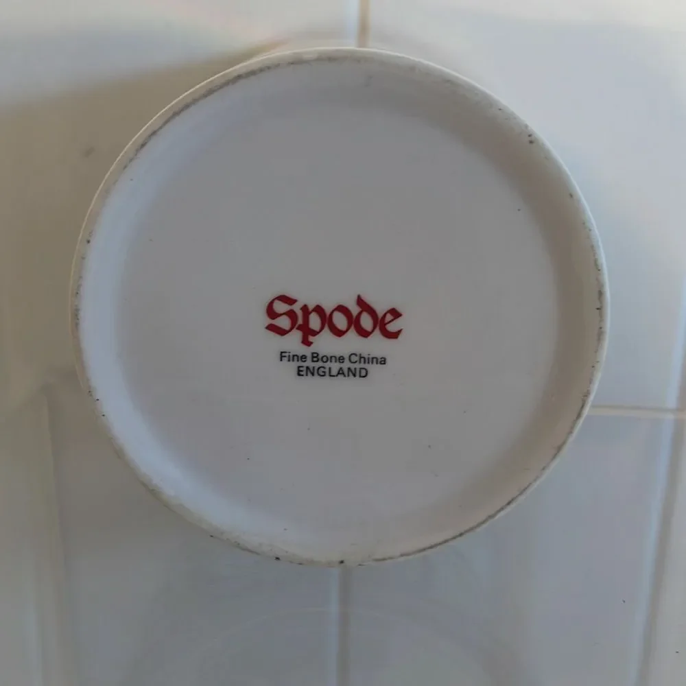 Spode Vintage Yellow Flowers Bathroom Cup/Toothbrush Holder